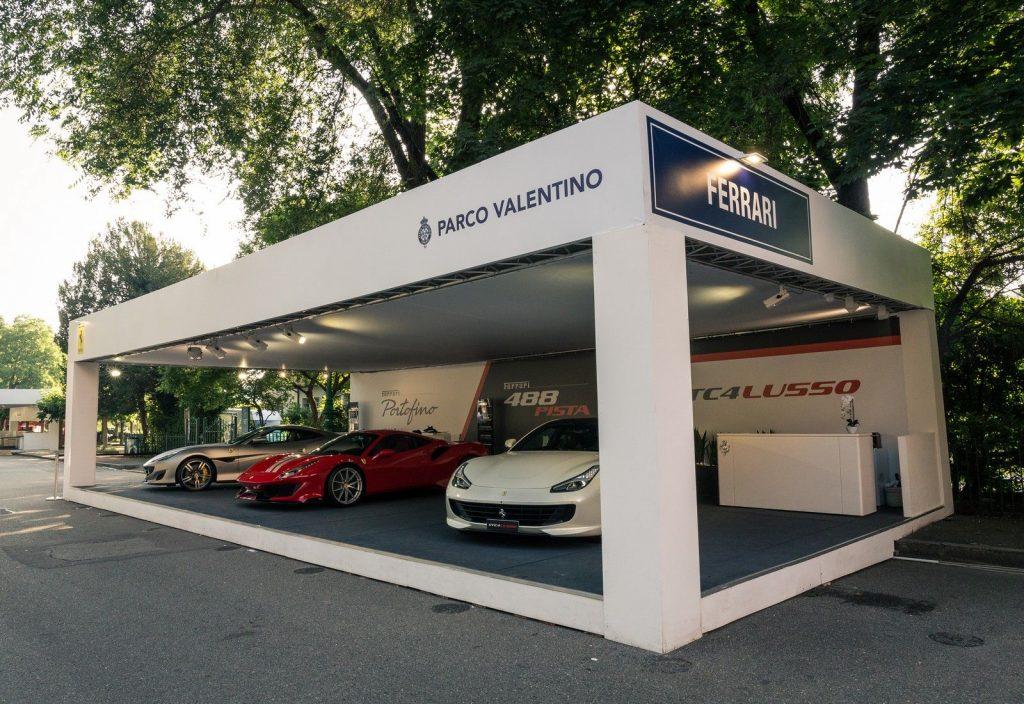 Una vettura esposta al Parco Valentino in occasione del Salone dell'auto di Torino 2018